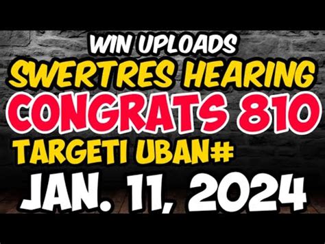 Swertres Hearing Today Maintain Angle January 11, 2024.